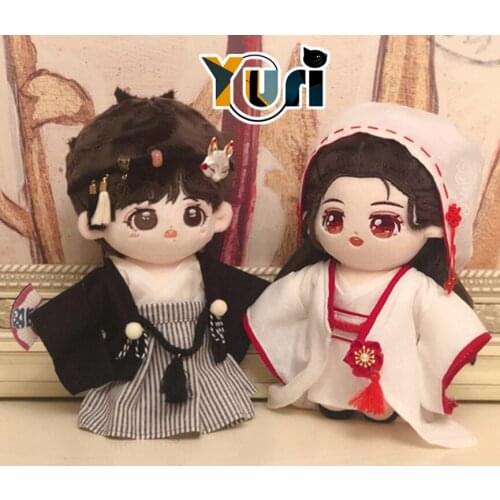 Yuri Hand Made Kimono Wedding Doll Clothes Cosplay Traditional Clothing Antique Toy Clothes 15cm 20cm Figure Costume C XH