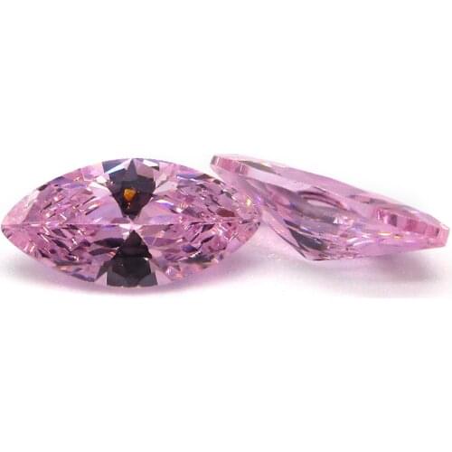 Hot Selling CZ Stone 5x10mm Marquise Shaped Cubic Zirconia Synthetic Loose Gems Garnet White Black Pink For Choose