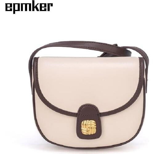 EPMKER 2021 New Vintage Saddle Bags Panelled Shoulder Bags Fashionable Purses and Handbags Luxury Designer Bags Crosssbody Bags