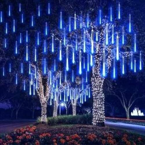 New Year 30cm Outdoor Meteor Shower Rain 4 Tubes LED String Lights Waterproof For Christmas Tree Wedding Party Decoration 1224
