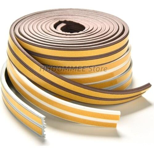 Useful Self-Adhesive E/D/I-type Doors Windows Foam Seal Strip Soundproofing Collision Avoidance Rubber Sealing Strips Sticker