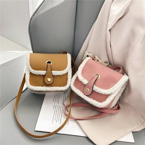Retro Frosted Saddle Bag Women 2020 Winter Small Bag New Korean Plush Diagonal Bag Cute Girls Shoulder Bag Mobile Phone Bag