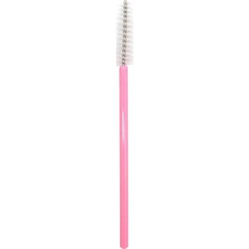 Pink Makeup Eyelash Brushes Cosmetic Brushes Mascara Applicator Wands Plastic Eyebrow Brush Disposable Eyelash Comb Brushes