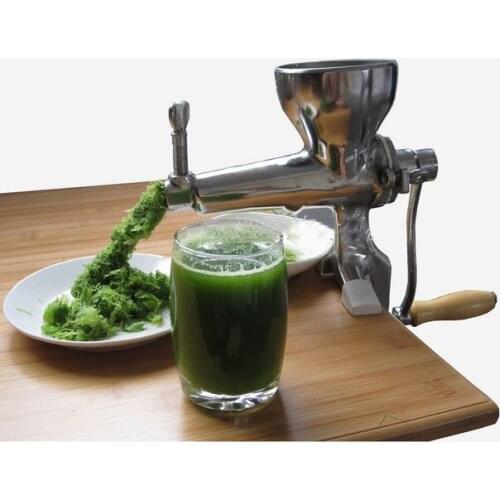 Manual Stainless steel wheat straw juicer hand shake fruit and vegetable seedling ginger pomegranate fix desktop