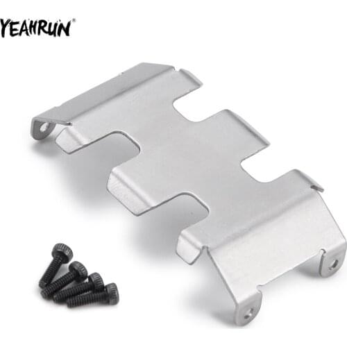 YEAHRUN Silver Metal Chassis Armor Protector Plate For 1/24 Axial SCX24 90081 RC Crawler Car Upgrade Parts