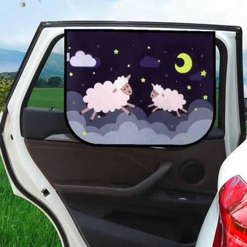 Cute Cartoon Car Styling For Baby Kids Universal Car Sun Shade Cover UV Protect Curtain Side Window Sunshade Cover