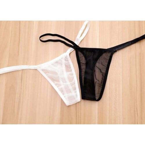 Sexy Women Plus Size Mesh low-Rise Transparent G-string Panties Sexy G string Micro Thong Women Knickers Smooth Briefs F7