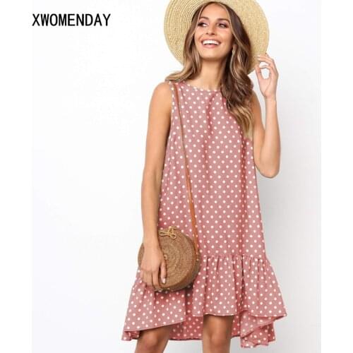 XWOMENDAY Summer Polka Dot Dresses