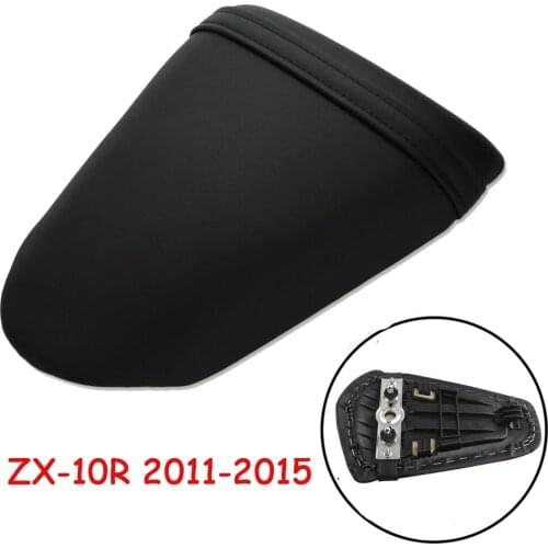 Motorcycle Rear Passenger Cushion Pillion Seat Pad Leather Seat Pillion For Kawasaki ZX-10R ZX10R ZX 10R 2011-2015