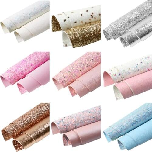 20*33cm Christmas Series Litchi Solid Color Double Sided Faux Leather Sheets For Bows Handbag Earrings DIY Crafts Vinyl