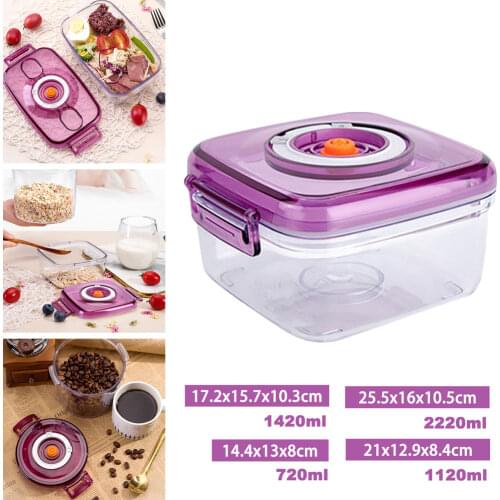 2200ML Vacuum Preservation Box Food Preservation and Moisture-proof Containe Refrigerated Microwave Airtight Container 4 Kinds