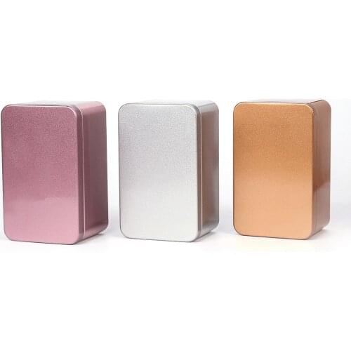 3pcs Rectangle Frosted Metal Box Tea Candy Cigarette Storage Organizer Gift Storage Box Small Empty Metal Tin For Money Coin