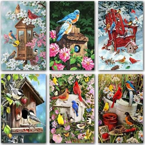 5D Diamond painting birds paint animals Cartoon Home decor Full Square Diamond embroidery Cross stitch Full Round Diamond mosaic