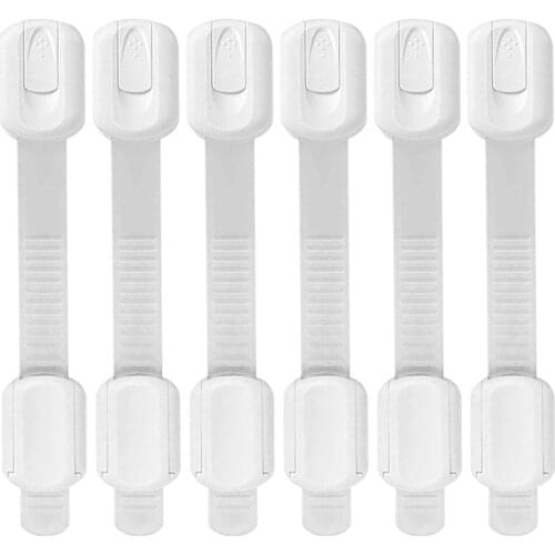 6pcs/Lot Drawer Door Cabinet Cupboard Toilet Safety Locks Baby Kids Safety Care Plastic Locks Straps Infant Baby Protection