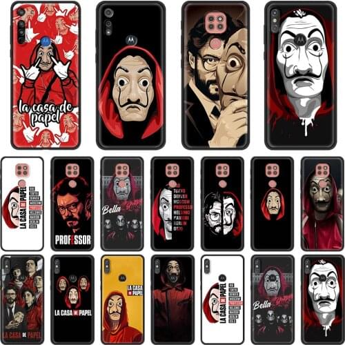 Phone Case for Moto G8 G9 Play E7 Plus Power Lite One Fusion E6s Edge G Stylus Soft Cover Coque Money Heist House Paper La Casa