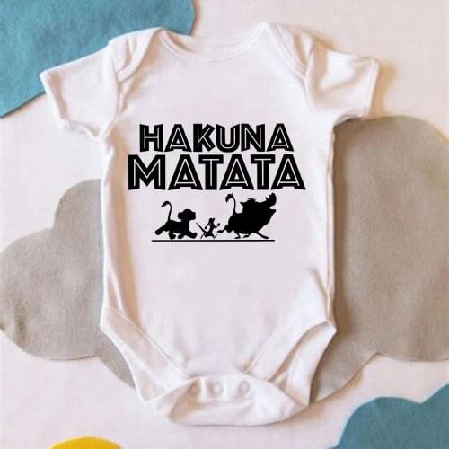 HAKUNA MATATA Baby Clothes Newborn Kids Clothing Toddler Bodysuit Lion King Bebe Romper Infant Jumpsuits Dropship