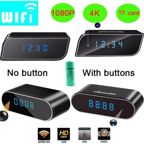 4K Wireless Wifi Camera 1080P Mini Clock Camcorder With Night Vision Micro Cam Motion Detection Sensor