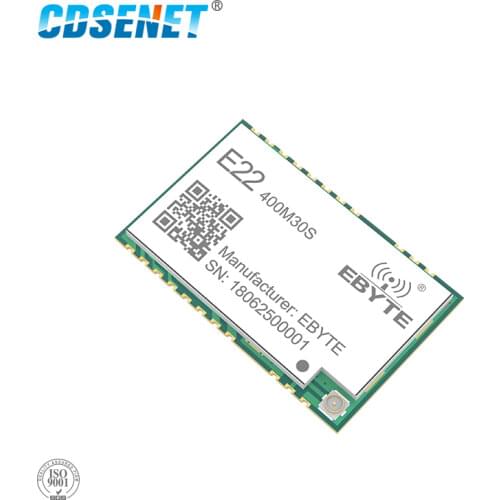 SX1268 1W LoRa 433MHz Wireless Transceiver CDSENET E22-400M30S 30dBm IPEX Stamp Hole SMD Long Range rf Module 433 Mhz Receiver
