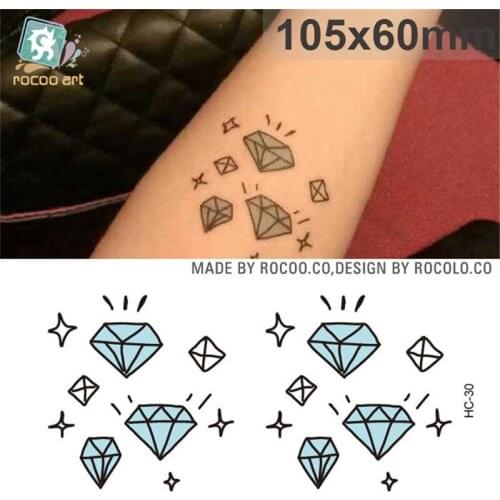 Body Art Sex Products waterproof temporary tattoos for men women beautiful fashion 3d diamond design flash tattoo sticker HC1030
