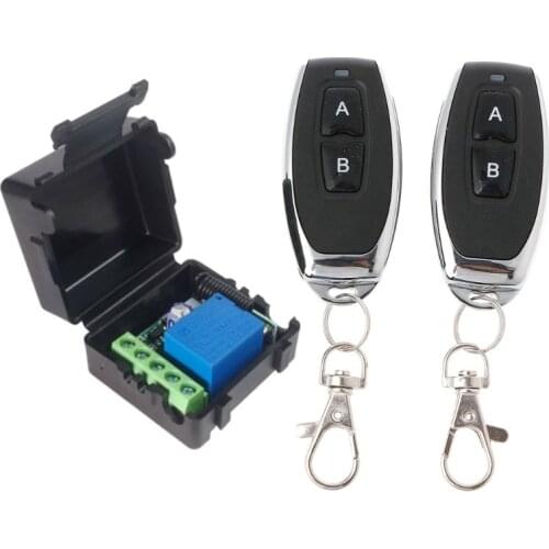 C1FB Wireless Remote Control Switch DC12V 1CH Relay Receiver Module + 2 RF Transmitter