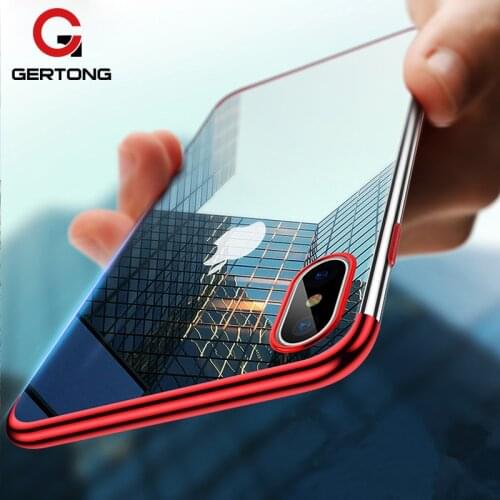 Smart Transparent Case For iPhone 7 8 6 6S 6 S Plus X Ten 10 11 12 Pro XS Max XR Plating Soft TPU Phone Bags Cases Armor Cover