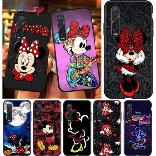 Disney Mickey Mouse Cartoon for OPPO Find X2 A93 A92 A73 A72 A53 A53S A32 A12 A11X AX7 Neo Pro Lite Black Phone Case