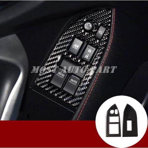Carbon Fiber Car Door Armrest Window Switch Cover For Subaru BRZ 2012-2018 Car accesories interior Car decoration