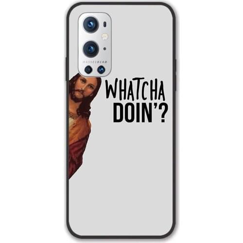 For Oneplus Jesus is Watching Meme Black TPU Border Oneplus Case