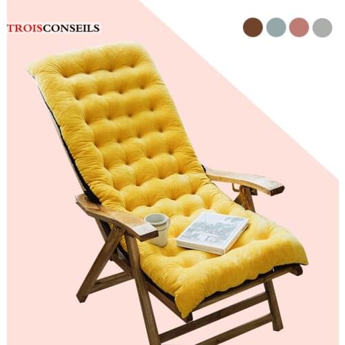 Long Cushion Mat Recliner Cushion for Outdoor Patio Lounge Chair Seat Mattress Soft Rocking Chair Pad Foldable Mat for Gardening