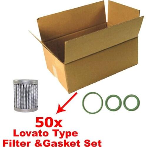 50x Lovato LPG GLP Type Filter with Gasket Set Lovato Cartridge Set Lovato EV LPG Filter Set - Paper Selenoid Valve