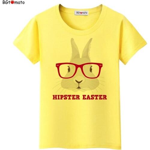 BGtomato Harajuku shirts cute Rabbit t shirt women funny tops brand haut femme casual streetwear friends camisas mujer gothic