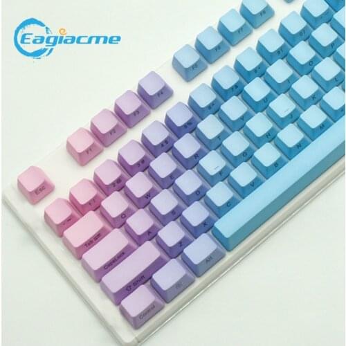 OEM PBT Gradient Keycaps For Mechanical Keyboard 104 Keys Opaque Side Engraving Universal Keycaps For Gaming Keyboard MX Switch