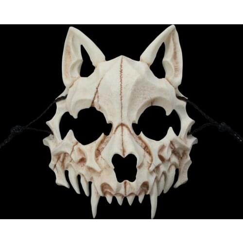 Halloween Japanese Dragon God Werewolf Mask Cosplay Animal Skull Masks Natural Resin Unisex Party Stage Show Wear DNV12941