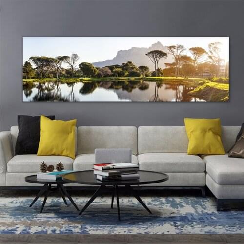 Beautiful Lake Canvas Landscape Paintings Posters and Prints Wall Art Canvas Pictures for Bedroom Dropship Cuadros Home Decor