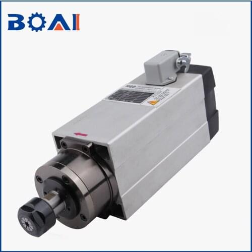 HQD 2.2kw square air-cooled electric spindle ER20 woodworking engraving machine motor engraving machine accessories