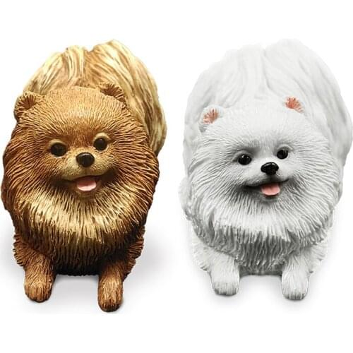 Fashion Mini Pomeranian Simulation Dog Model Car Handicraft Home Furnishings Accessories Furnishing Decoration Crafts Ornaments