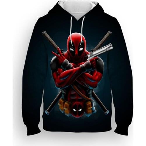 3D Print Deadpool Fashion Mens Sweatshirts Spring Autumn Women Hoodies Streetwear Children Pullover Oversize Male Clothing
