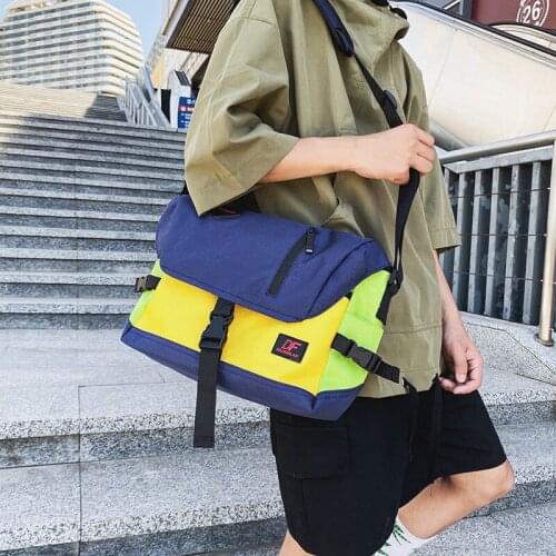 Men Shoulder Bags For Young Contrast Colors Messenger Style Crossbody Fashion Designer New For All Black Blue Orange Available