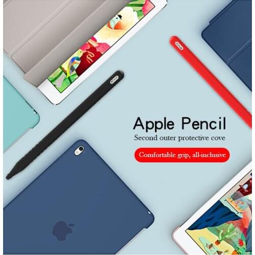 Soft carrot Silicone For Apple Pencil 2 Case Compatible For iPad Tablet Touch Pen Stylus Protective Sleeve Cover