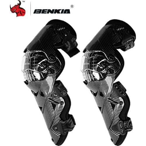 BENKIA Motorcycle Knee Pad Protective Gear PC Shell Moto Motocross Knee Guards Motor-Racing Guards Safety Gears Race Brace