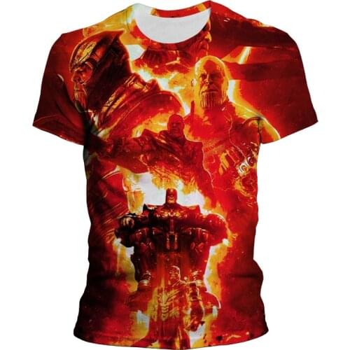 2021 New Summer Marvel Thanos 3D T shirt Casual Men Women Children Fashion Streetwear Boy Girl Kids Printed Tshirt Cool Tops Tee