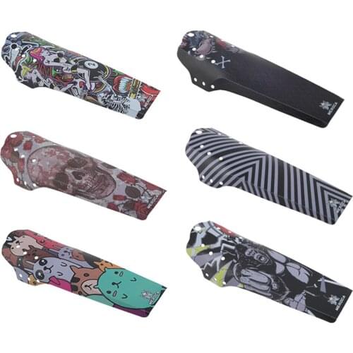 Bicycle Fender Carbon Fiber Color Pattern Front and Rear Tire Wheel Universal Fender Mountain Bike Road Bike Fender Parts