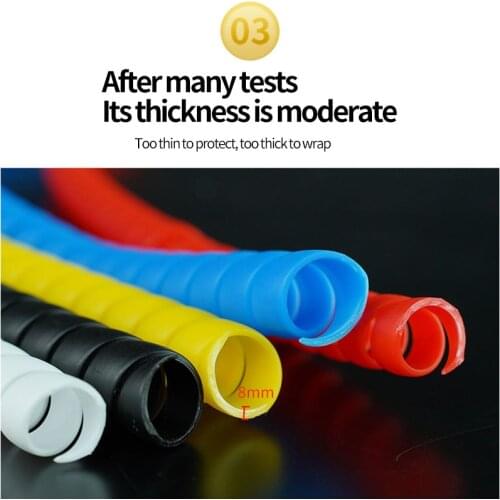 Wire Spiral Winding Tube Winding Protector For Xiaomi Mi M365 Electric Scooter Scooter Winder 8mm Protector Receiver Cable Cover