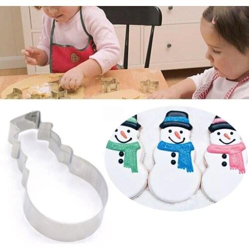 Christmas Snowman Cake Stencil Santa Claus Cupcake Decoration Template Mold Cookie Coffee Stencil Fondant Mold Baking Fondant