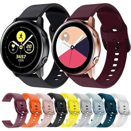 Silicone Original Watch band For Samsung Galaxy watch 3 41mm/Galaxy Active 2 40mm 44mm/Gear S3 Frontier Classic Bracelet