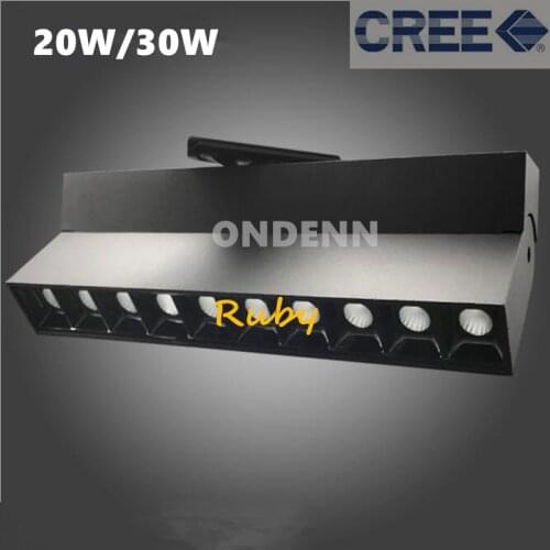 2pcs 10W 15W 20W 30W LED Track Light LED spotlight Rail track Lamps square exhibition hall wall mounted 5x2W 5x3W 10x2W 10x3W