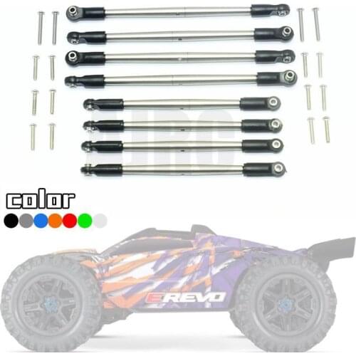 TRAXXAS E-REVO new and old general purpose stainless steel positive and negative teeth adjustable whole car pull rod 8638+8646