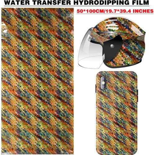 50*100cm Water Transfer Hydrodipping Film Dipping Film Liquefy Green PVA Film Motorbike Helmet Decor