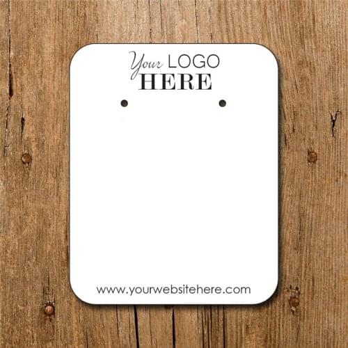 Custom Earring Cards with Your Logo - Hair Pin Barrettes Bows Pesonalize Small Earrings Studs Backing Cards Tags