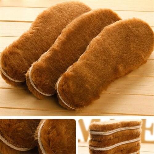 Winter Thick Pad Soles For Shoes Unisex Warm Heated Insoles Imitation Wool Breathable Snow Boots Fur Insoles Pad Shoes Inserts